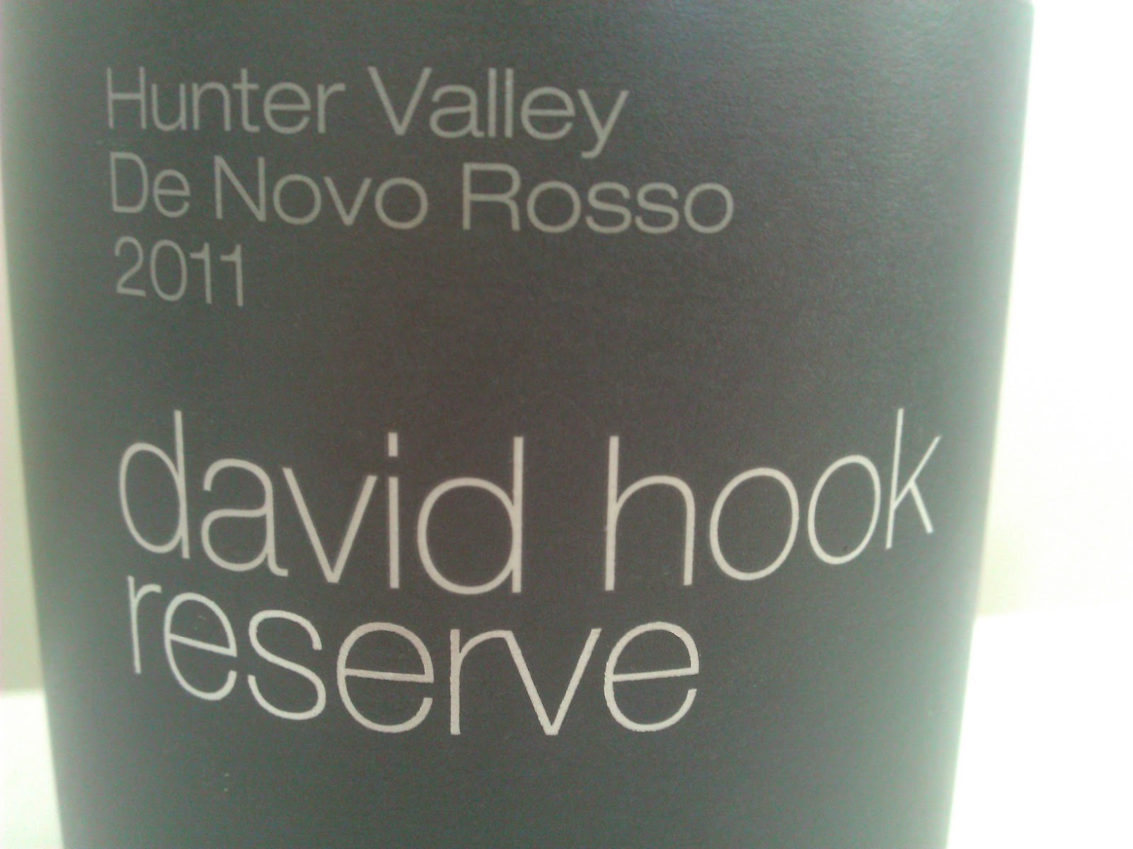 QWine Australian Wine Reviews David Hook Reserve De Novo Rosso 2011