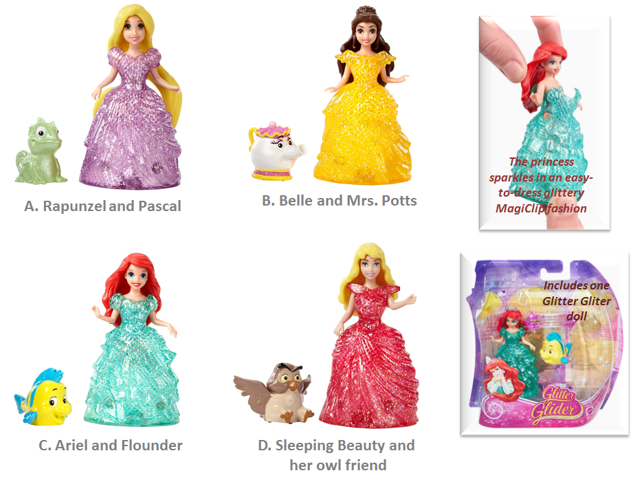 glitter glider princess dolls
