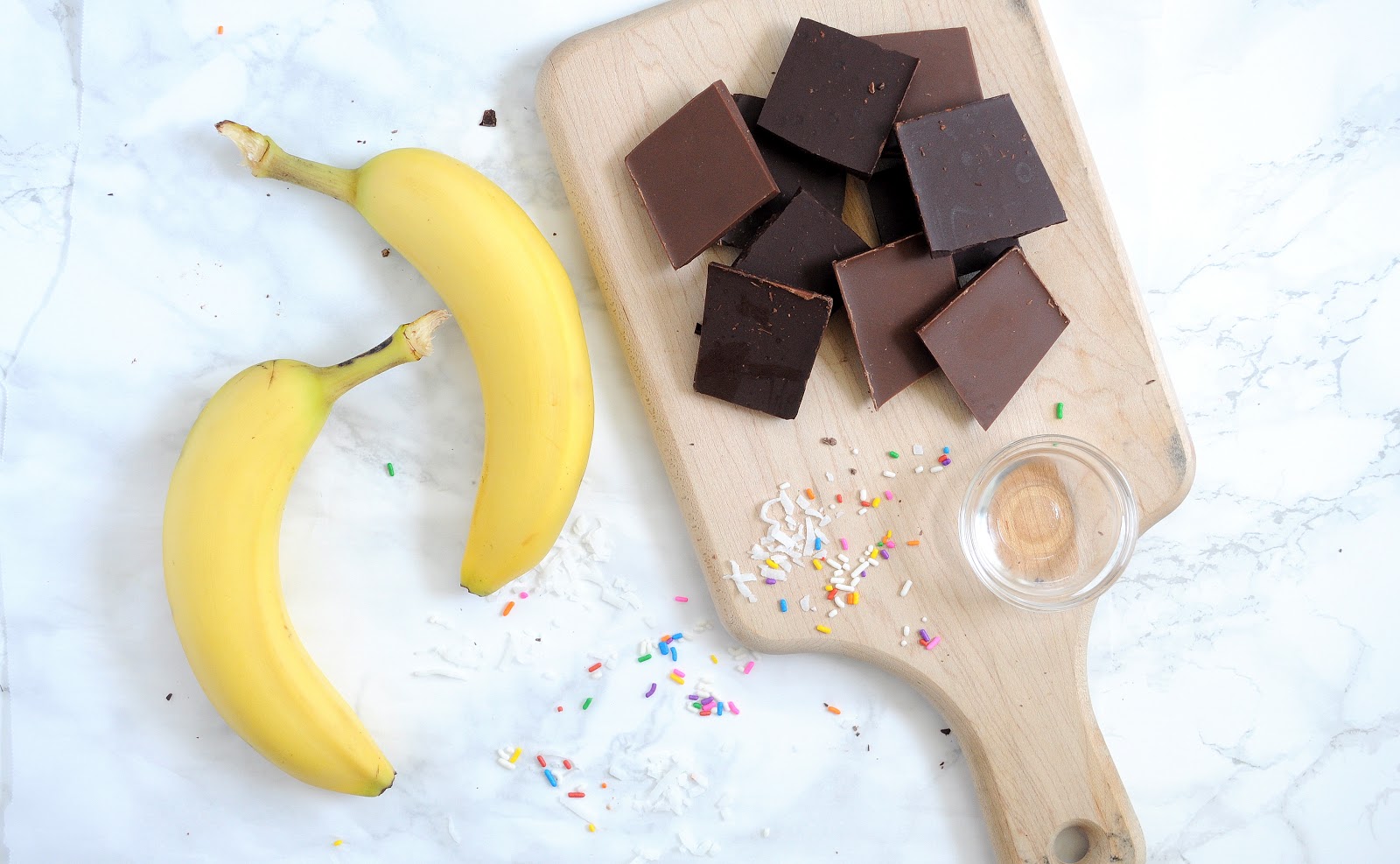 chocolate dipped bananas + homemade magic shell