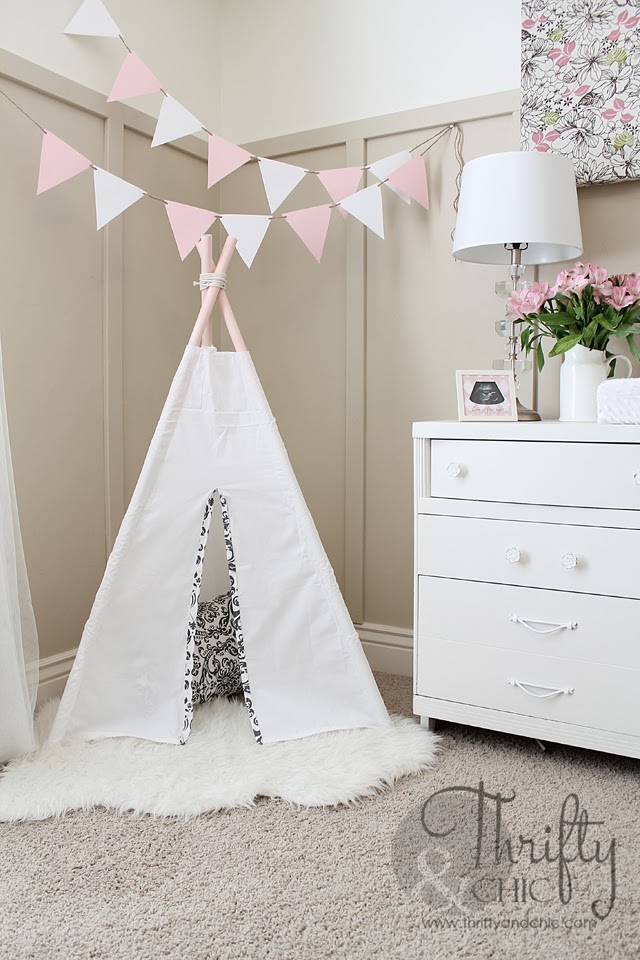 DIY 3 sided teepee. Only cost $7 to make!