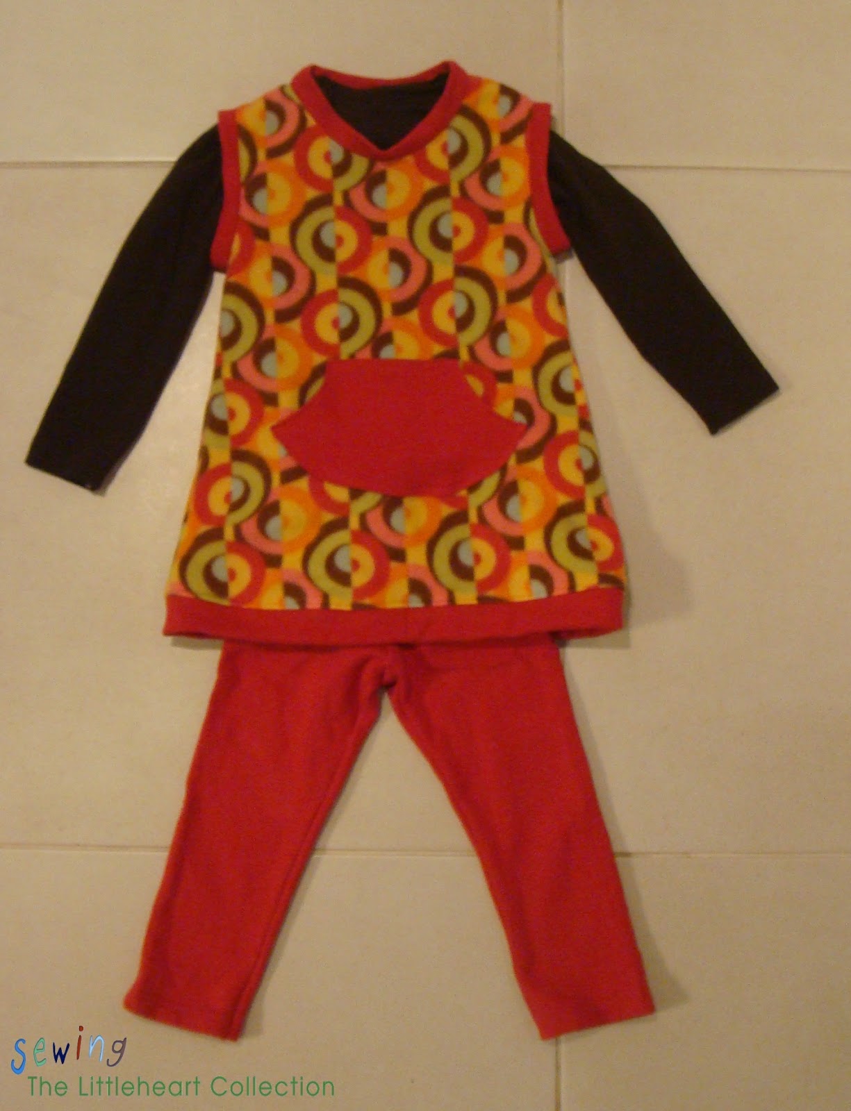 Sewing The Littleheart Collection Fleece Jumper with a pouch