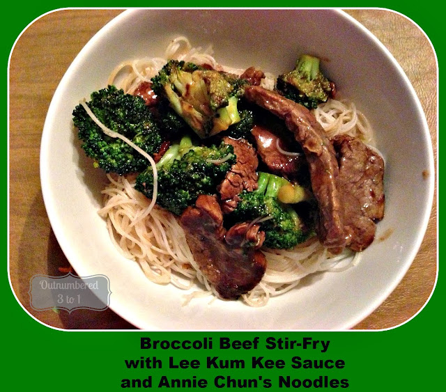 Broccoli Beef StirFry with Lee Kum Kee Sauce and Annie Chun's Noodles