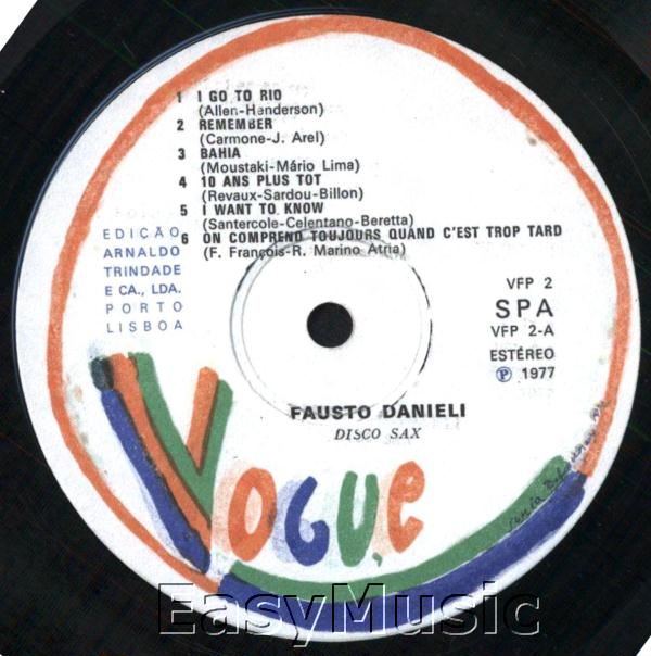 Fausto Danieli Son Saxophone Et Son Orchestre - Hits Sax Fausto Danieli Son Saxophone Et Son Orchestre - Hits Sax