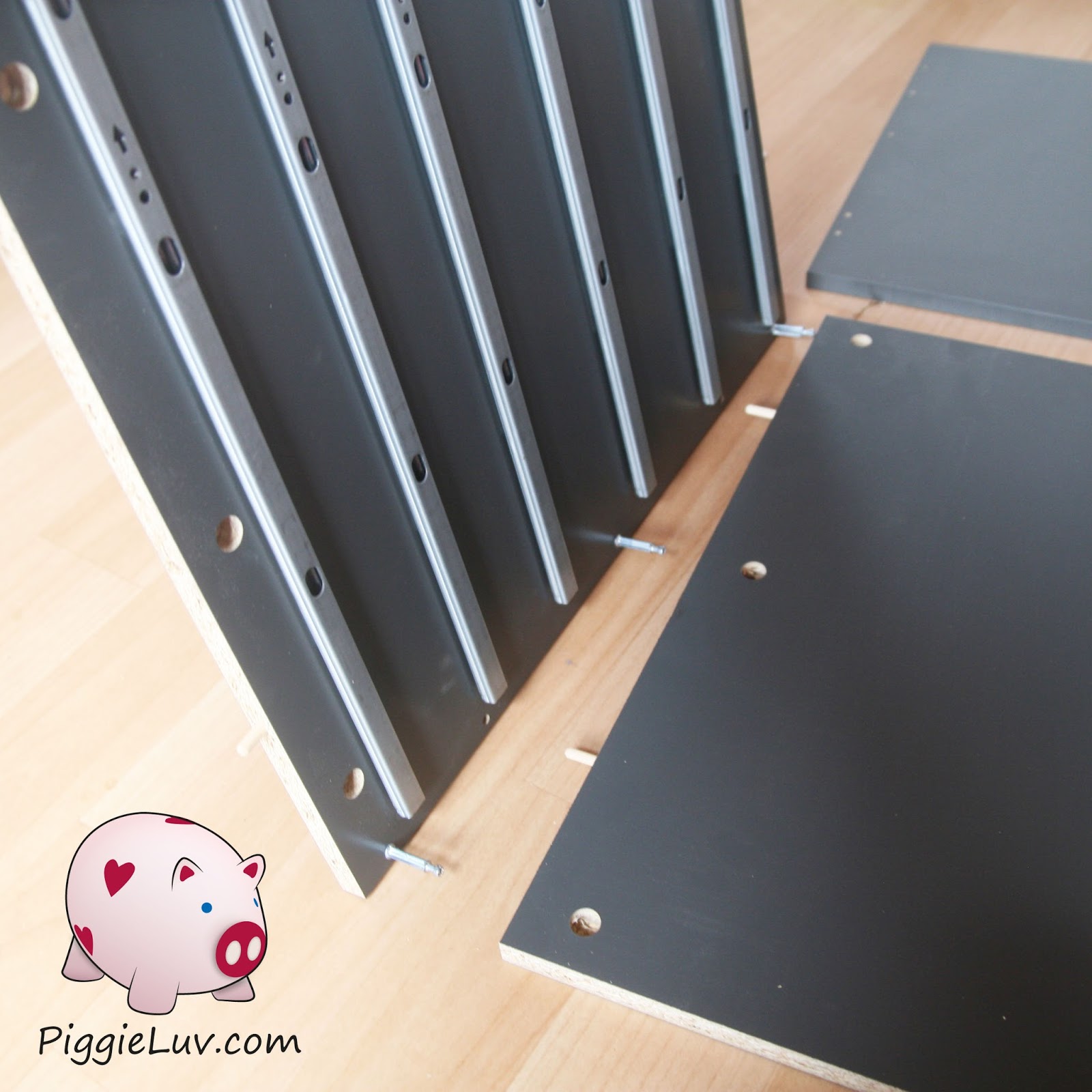 PiggieLuv Ikea Alex for nail polish storage!