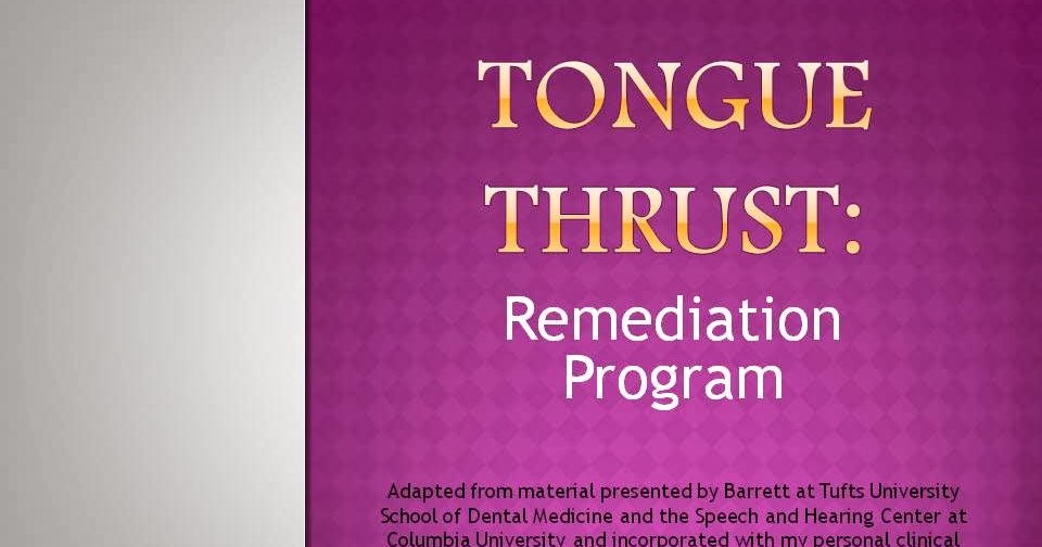 Communication Station Speech Therapy PLLC Tongue Thrust A
