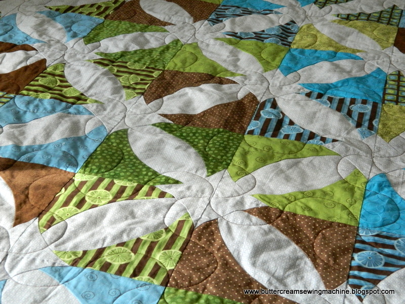 Buttercream and a Sewing Machine Winner's Bouquet Quilt