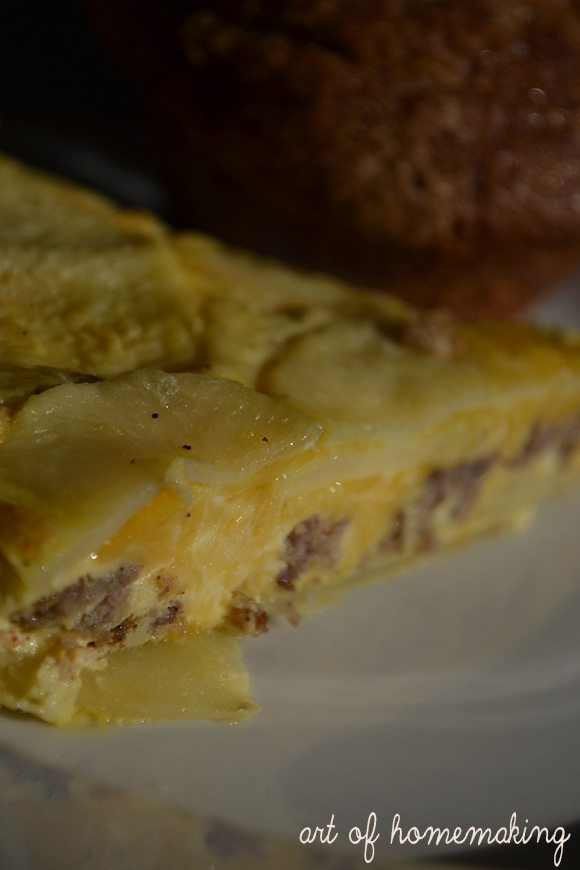 Sausage and Potato Frittata The Art of Homemaking