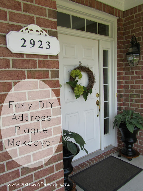 Home Improvement and curb appeal tip: Easy DIY addressplaque makeover tutorial with complete supply list and step by step instructions that you can follow along to make one for your home! It's SUPER IMPORTANT for your house number to be visible from the street for emergency responders!
