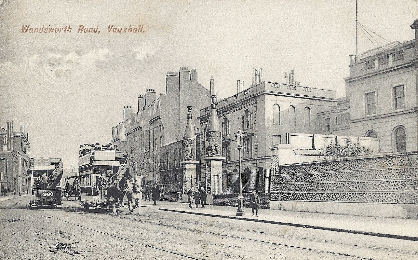 Tradescant Road and South Lambeth Postcard Wandsworth Road, Vauxhall 1909