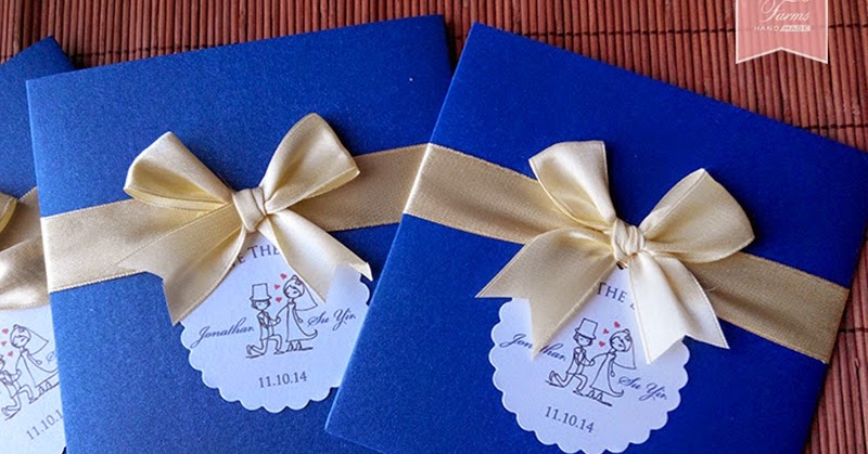 Wedding Card Malaysia Crafty Farms Handmade : Blue and Yellow Themed ...