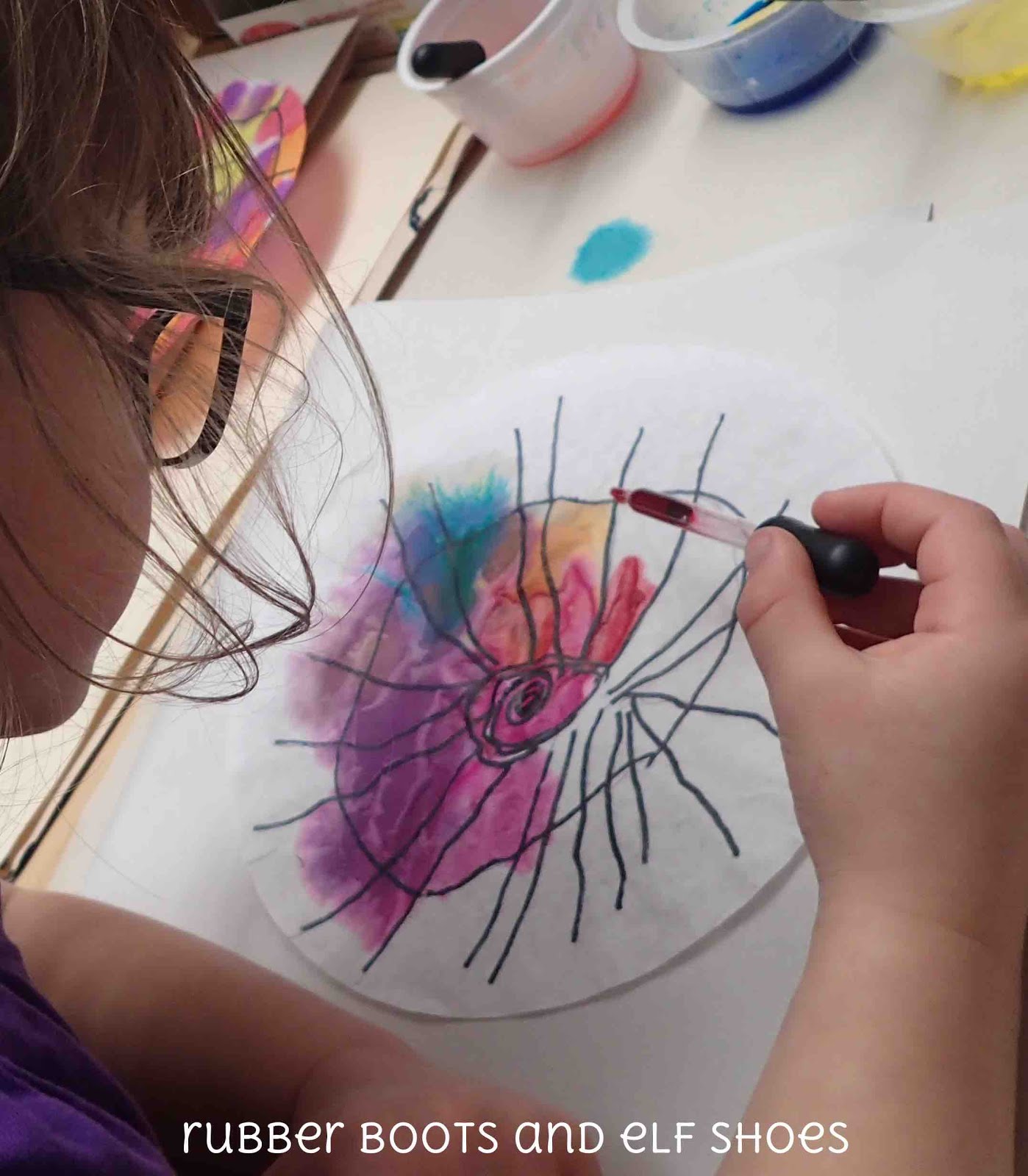 coffee filter spider webs rubber boots and elf shoes