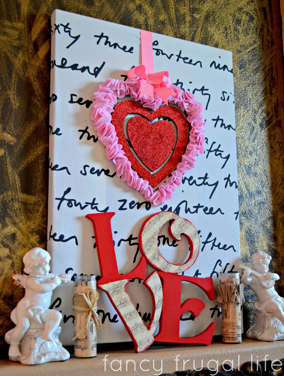 Music Paper L O V E Letters Valentine S Day Mantel