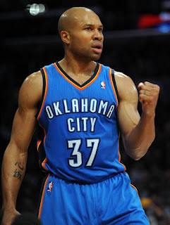 Derek Fisher, Oklahoma City Thunder, basketball, NBA, point guard, bald