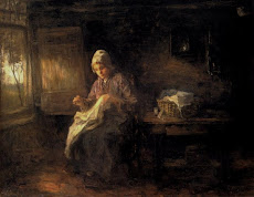 A woman sewing