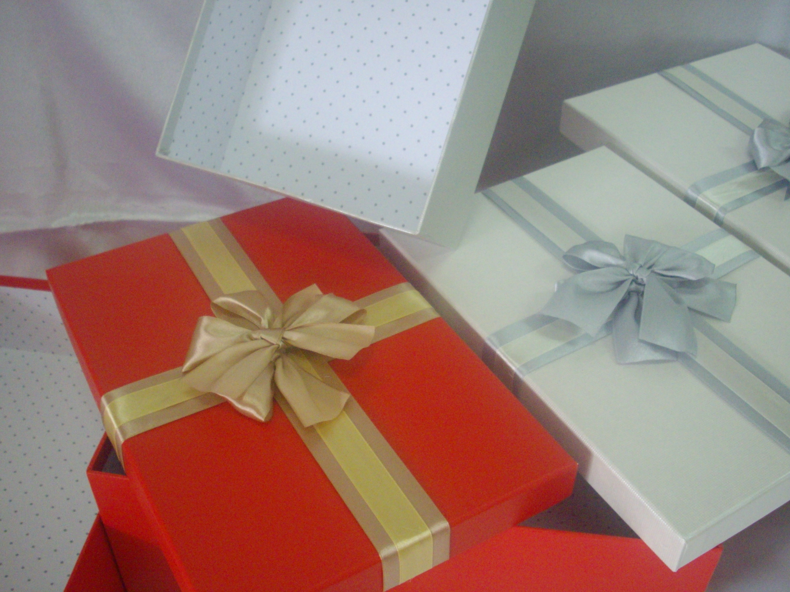 Singapore Gift Boxes Rectangle gift box in RED and Aluminum