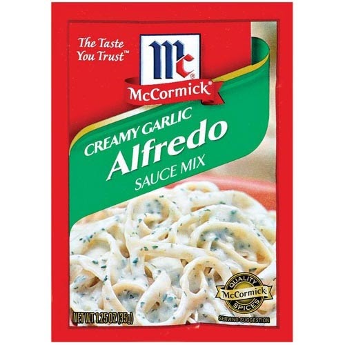 Gluten Free Eating McCormick Creamy Garlic Alfredo