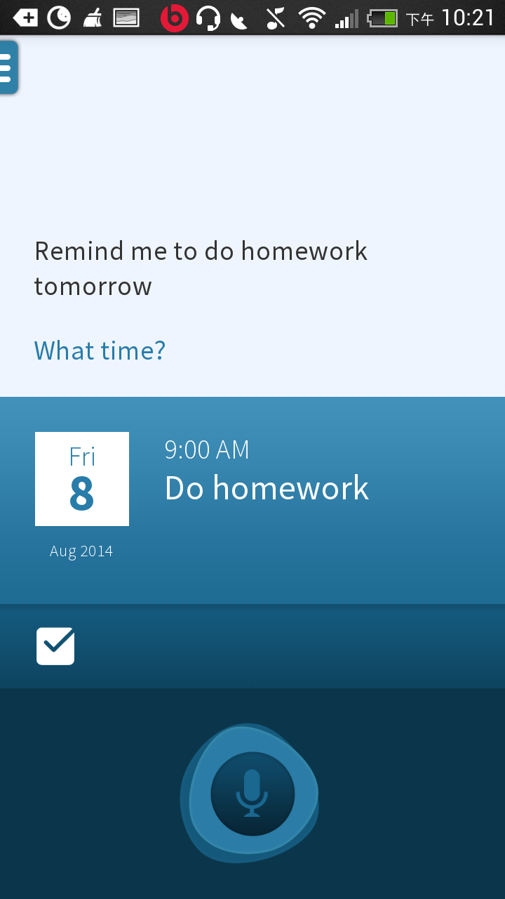 remind me to do my homework tomorrow at 6pm