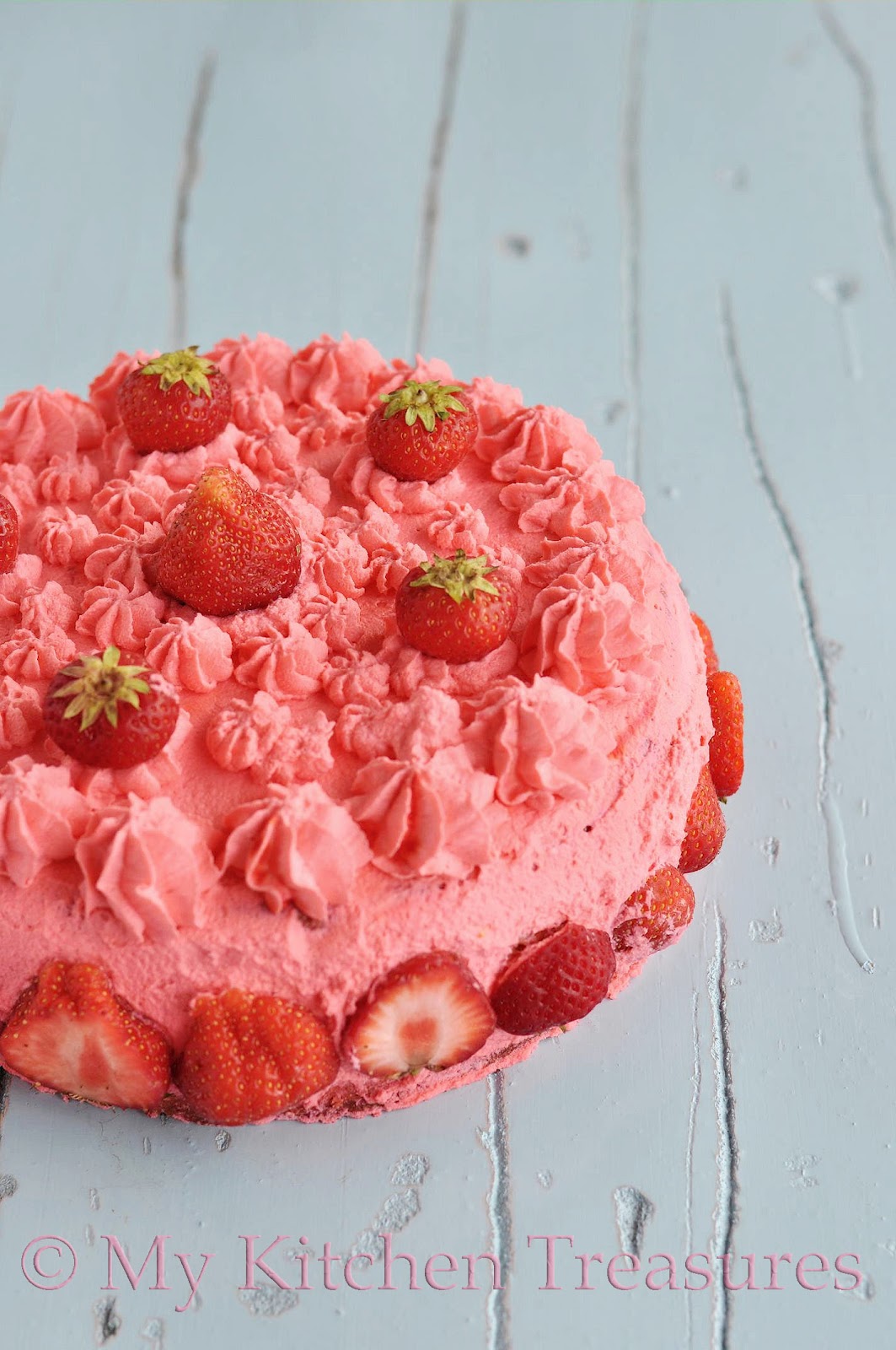 My Kitchen Treasures Strawberry Cream Cake