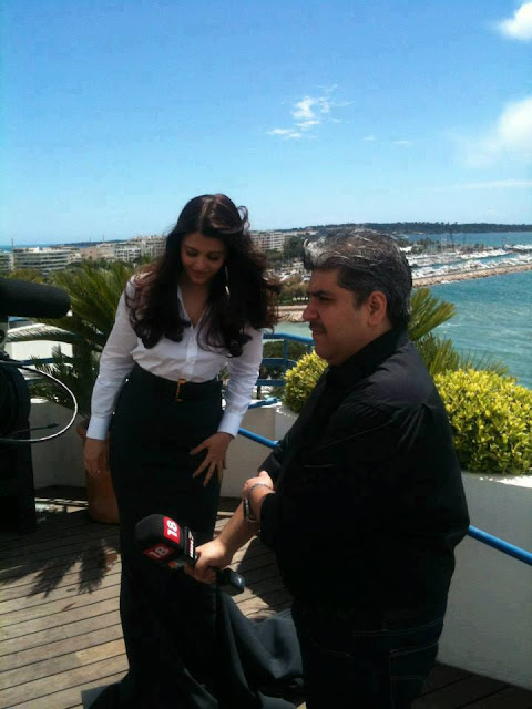 Aishwarya Rai looking gorgeous at Cannes during interview