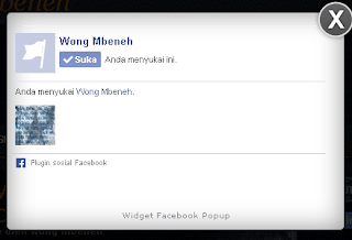 Widget Facebook Popup Like Box