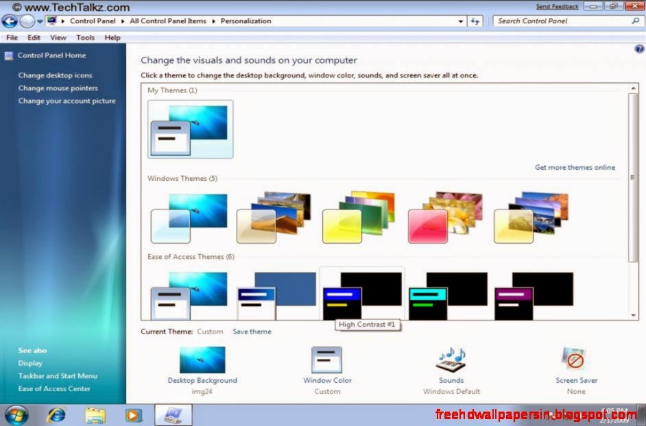 Change desktop background screen saver window colors and Sound Change desktop background screen saver window colors and Sound