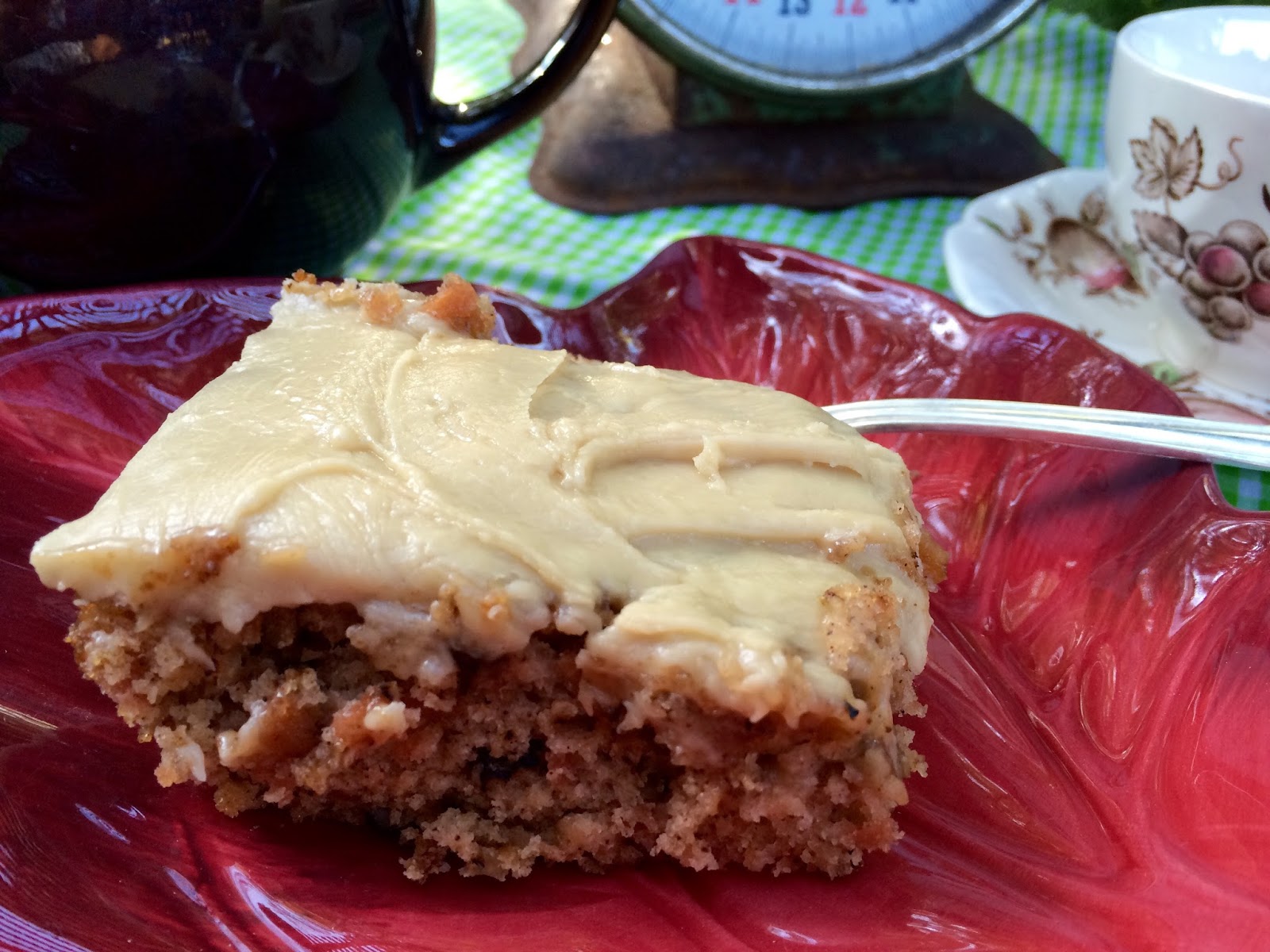 Kitty's Kozy Kitchen OldFashioned Apple Cake with Brown Sugar Frosting