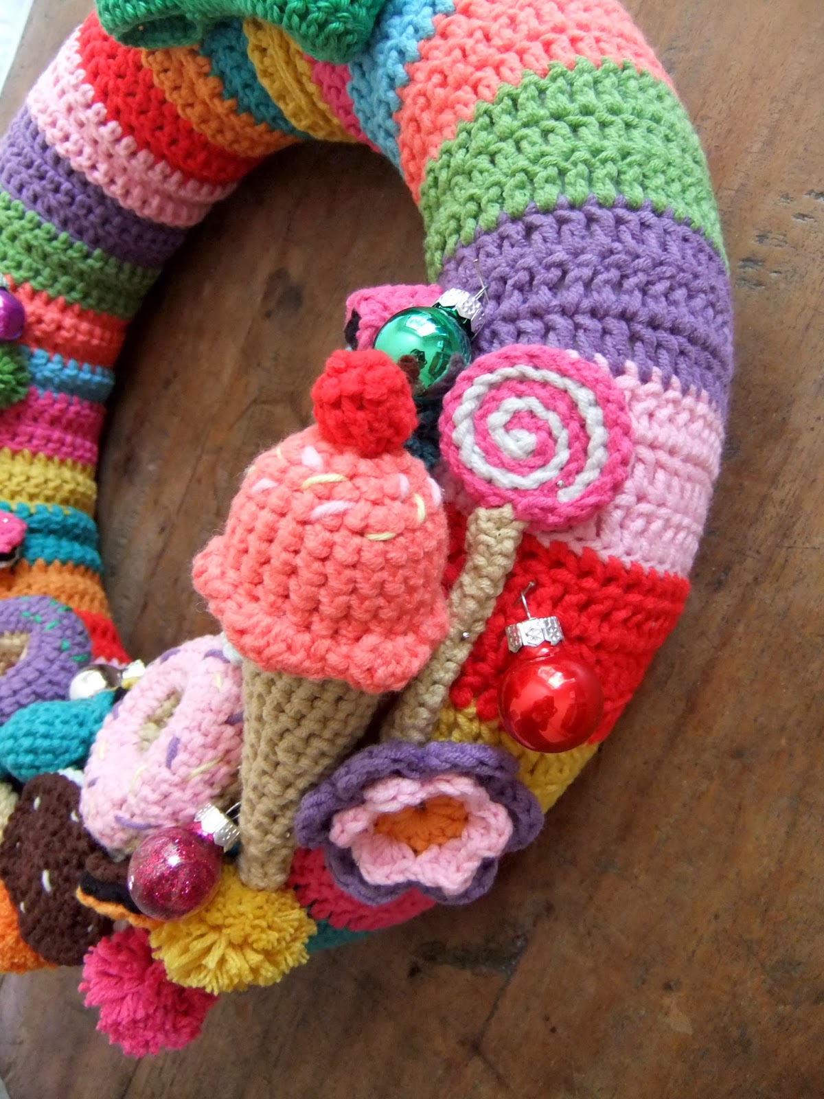 I Love Buttons By Emma Crochet Christmas Wreath