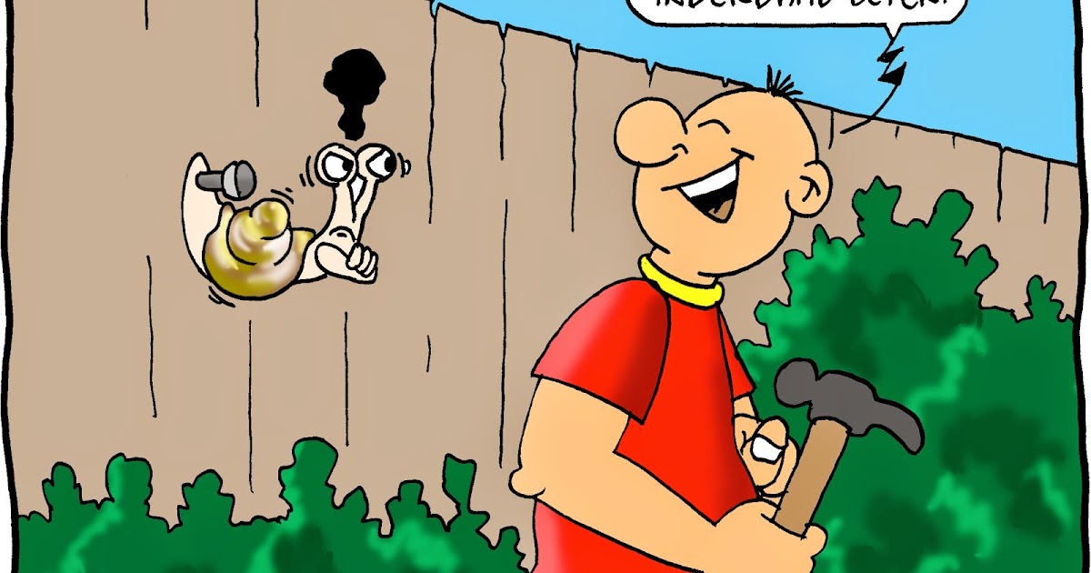 Cartoon van de Dag Slak over de schutting gooien helpt niet.