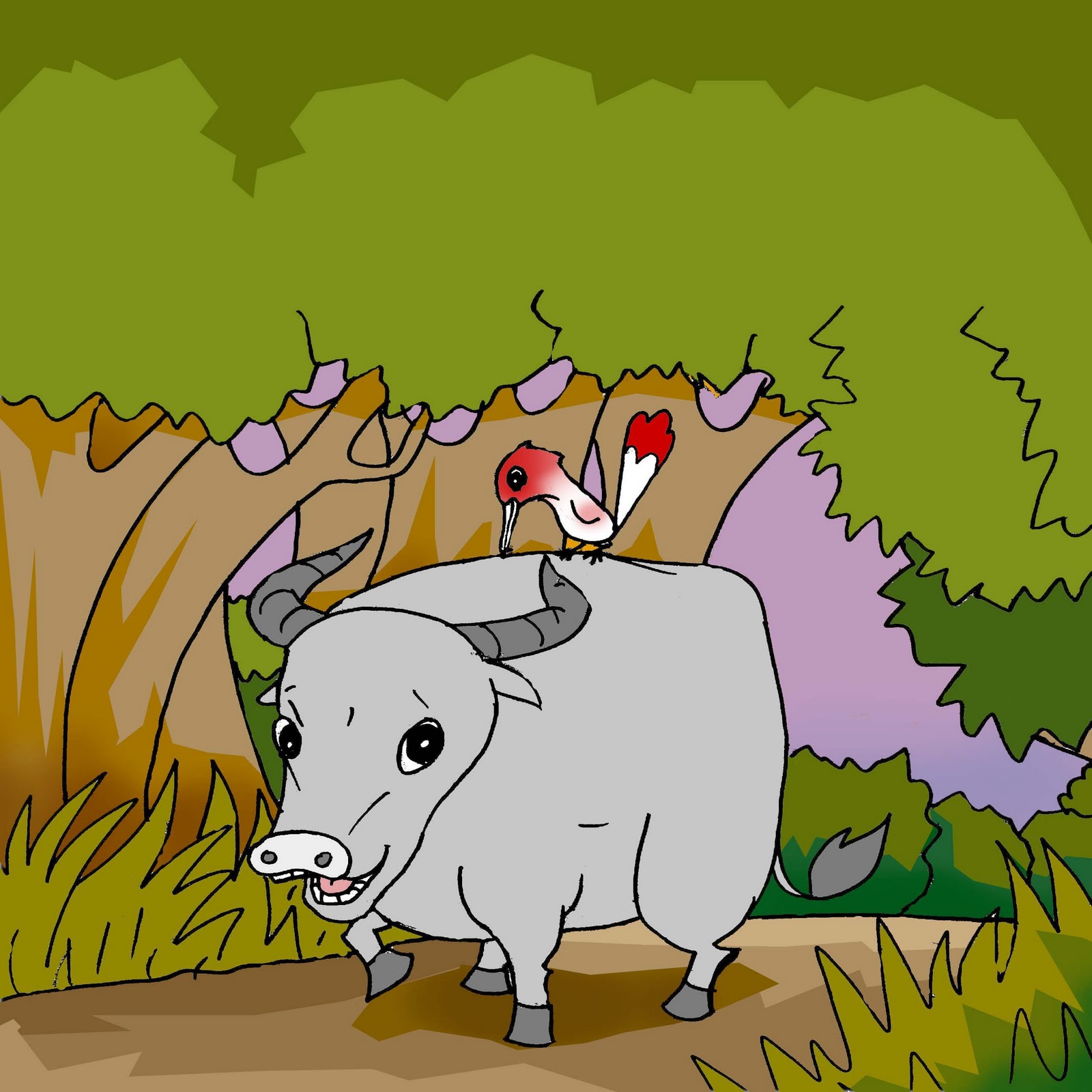 Biokell Blog Kerbau Dan Jalak Bukan Simbiosis