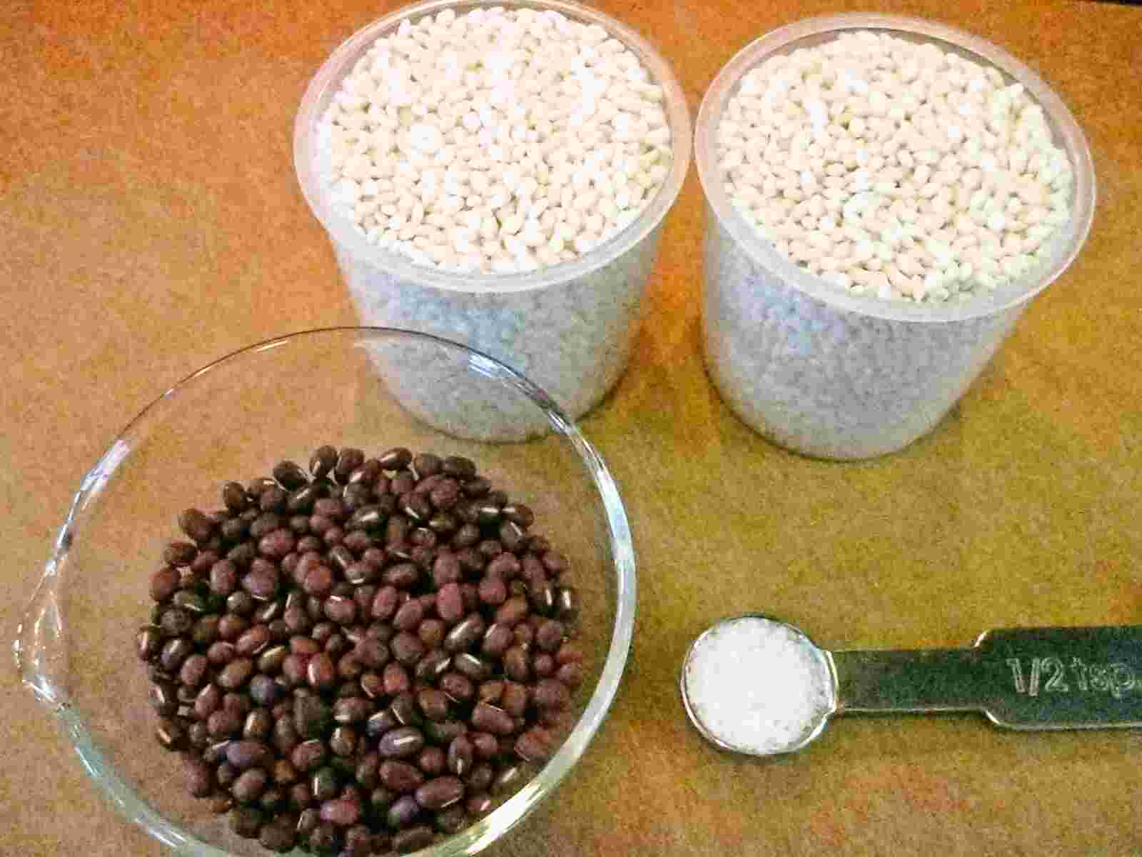 Recipes for Tom Sekihan / steamed sweet rice with azuki beans (rice
