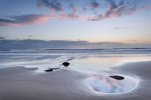 Last of the sunset light at Dunraven Bay in South Wales by Martyn Ferry Photography