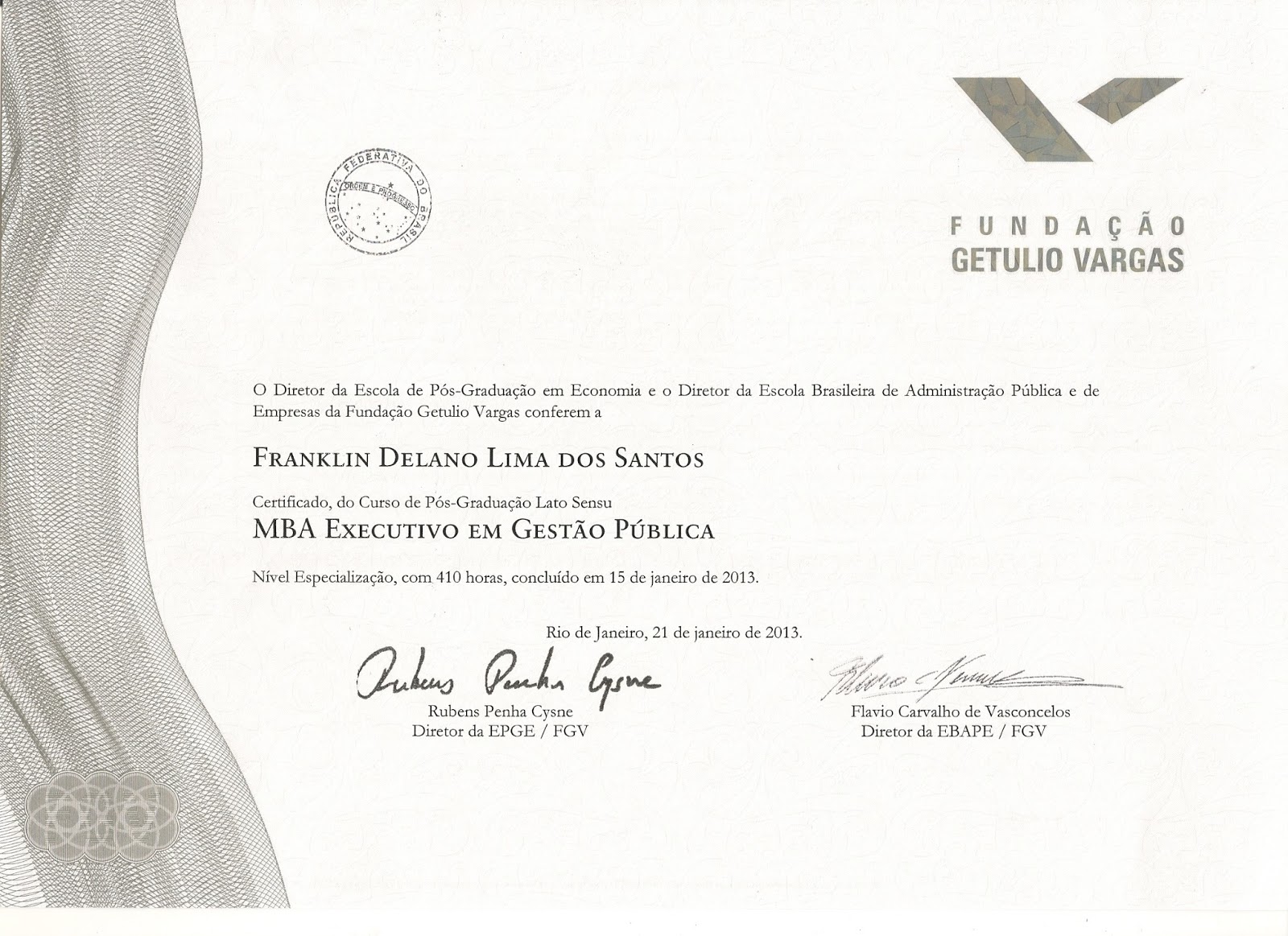 Diploma fgv