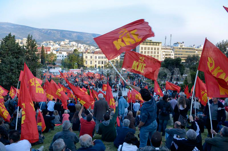 New leader of Greek Communist Party gives his first public speech
