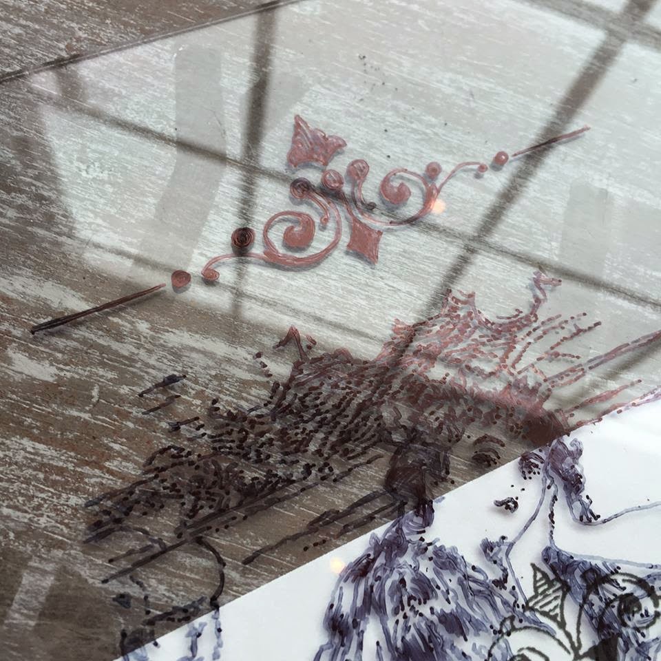 MuchoCrafts DIY TRACING ON GLASS TUTORIAL