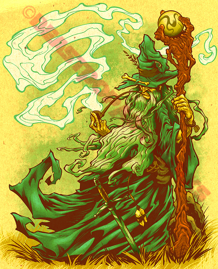 BeastPop ArtWorks STACHEWARDEN APPAREL "Pipe Wizard"
