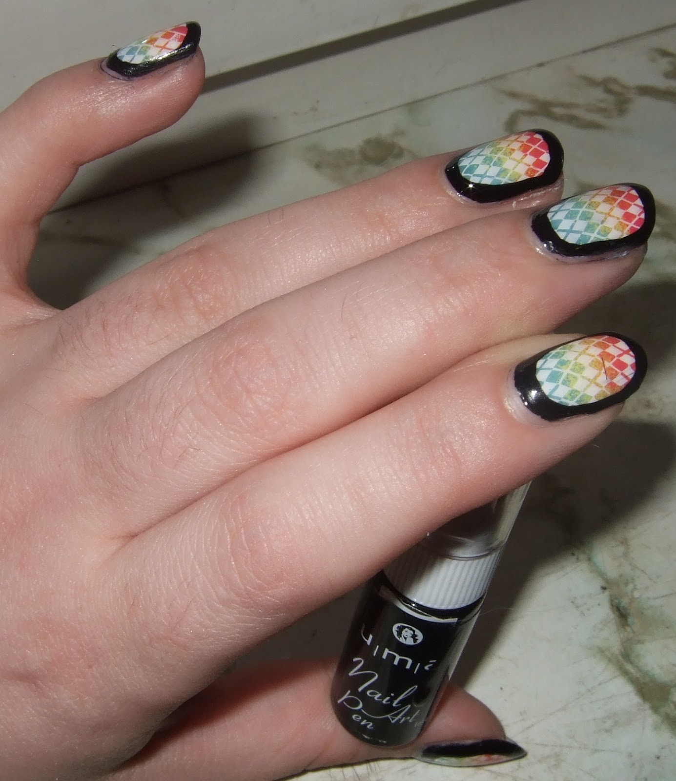 daily make up Outline Nails Nail Art Recycling