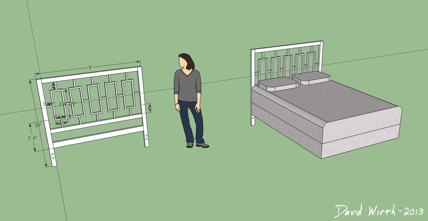 16 Pine Headboard for Queen Bed