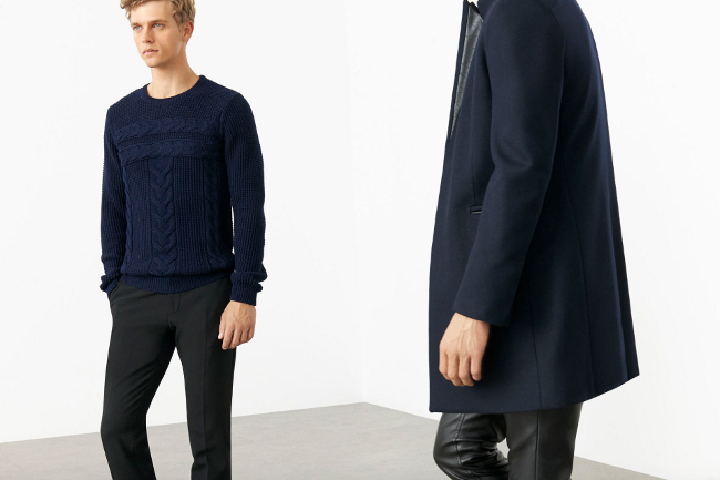 jersey azul marino trenzado