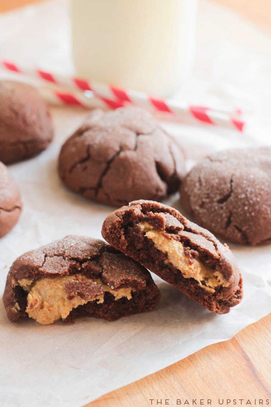 The Baker Upstairs giant peanut butter stuffed chocolate cookies