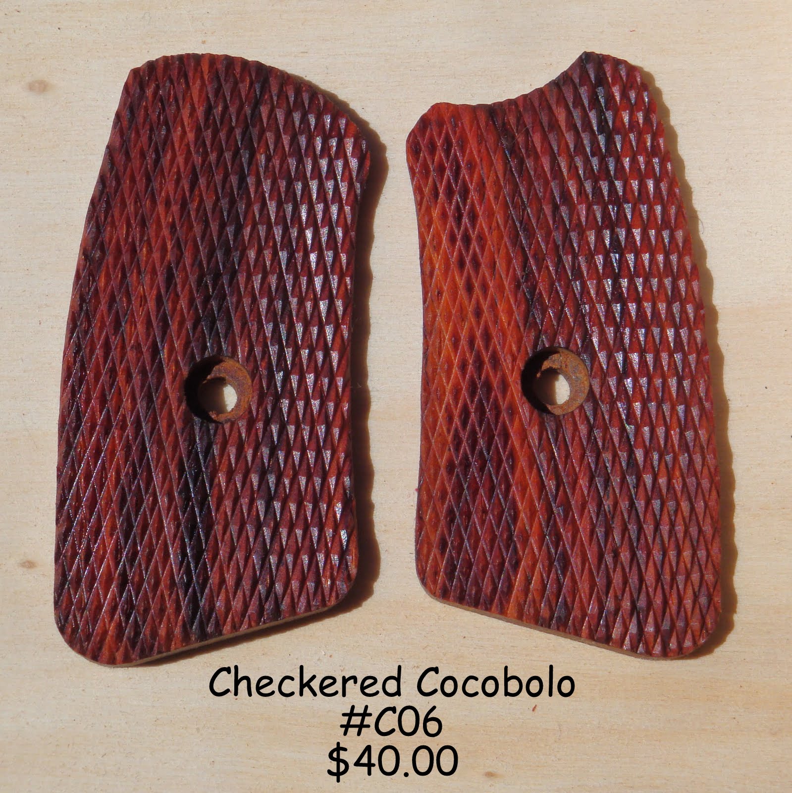 Tim's Checkered Cocobolo GP100 Grip Panels