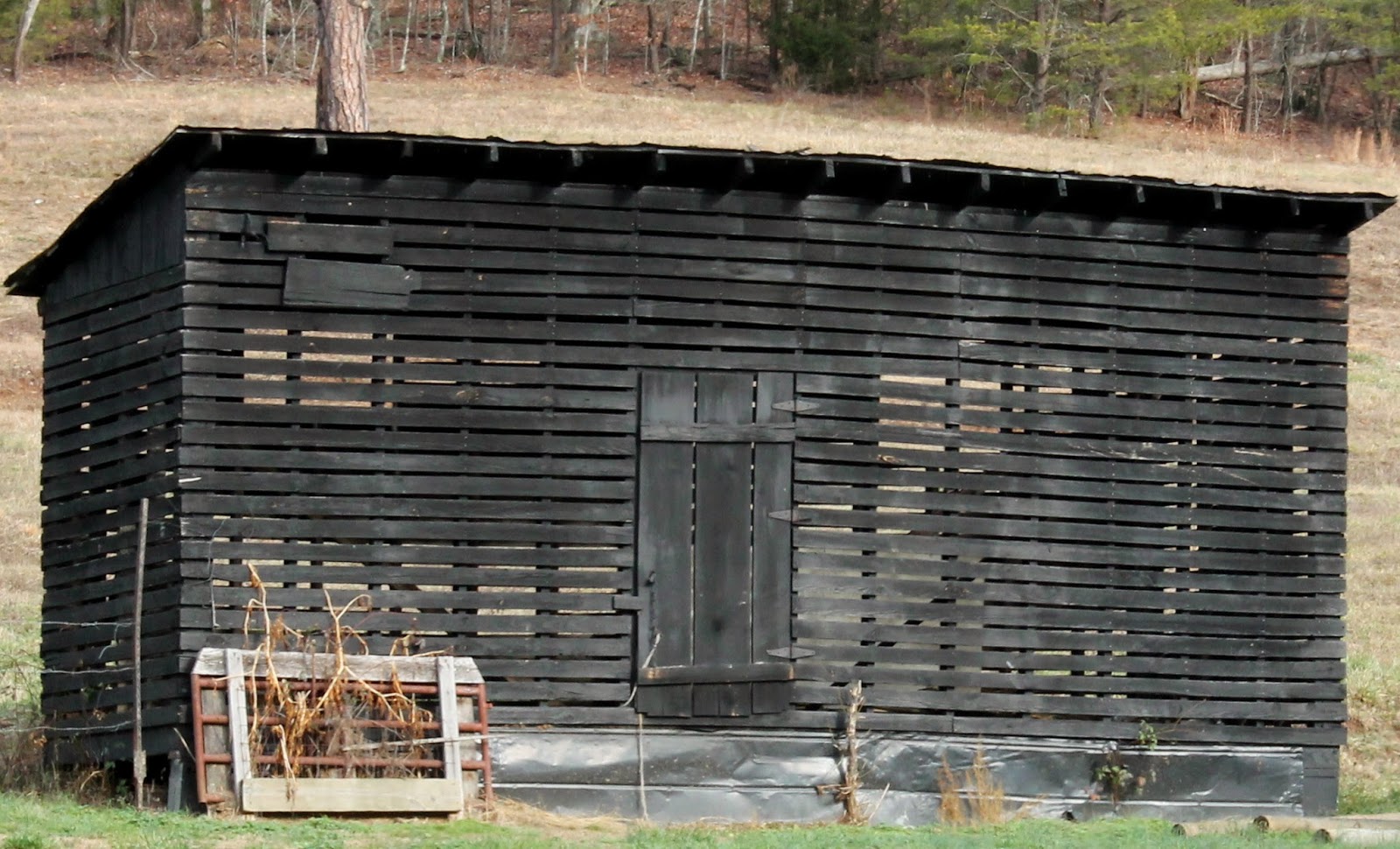 Folkways Notebook Old Vernacular Corn Crib In The Country