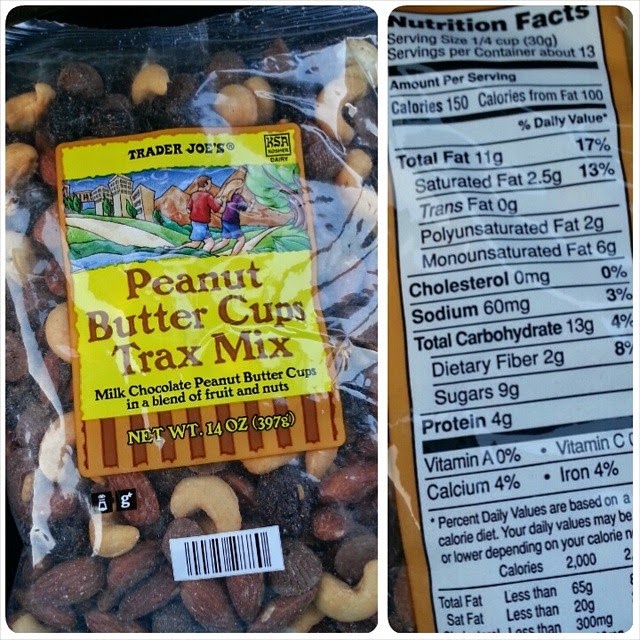 Shannon's Lightening the Load Trader Joe's Peanut Butter Cups Trax Mix