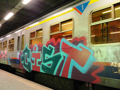 Action painting bringing art to the trains