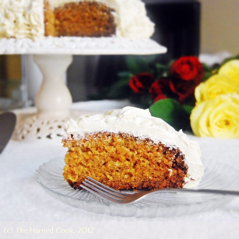The Harried Cook Moist Carrot Cake w/ Coconut Milk Magic Frosting & A