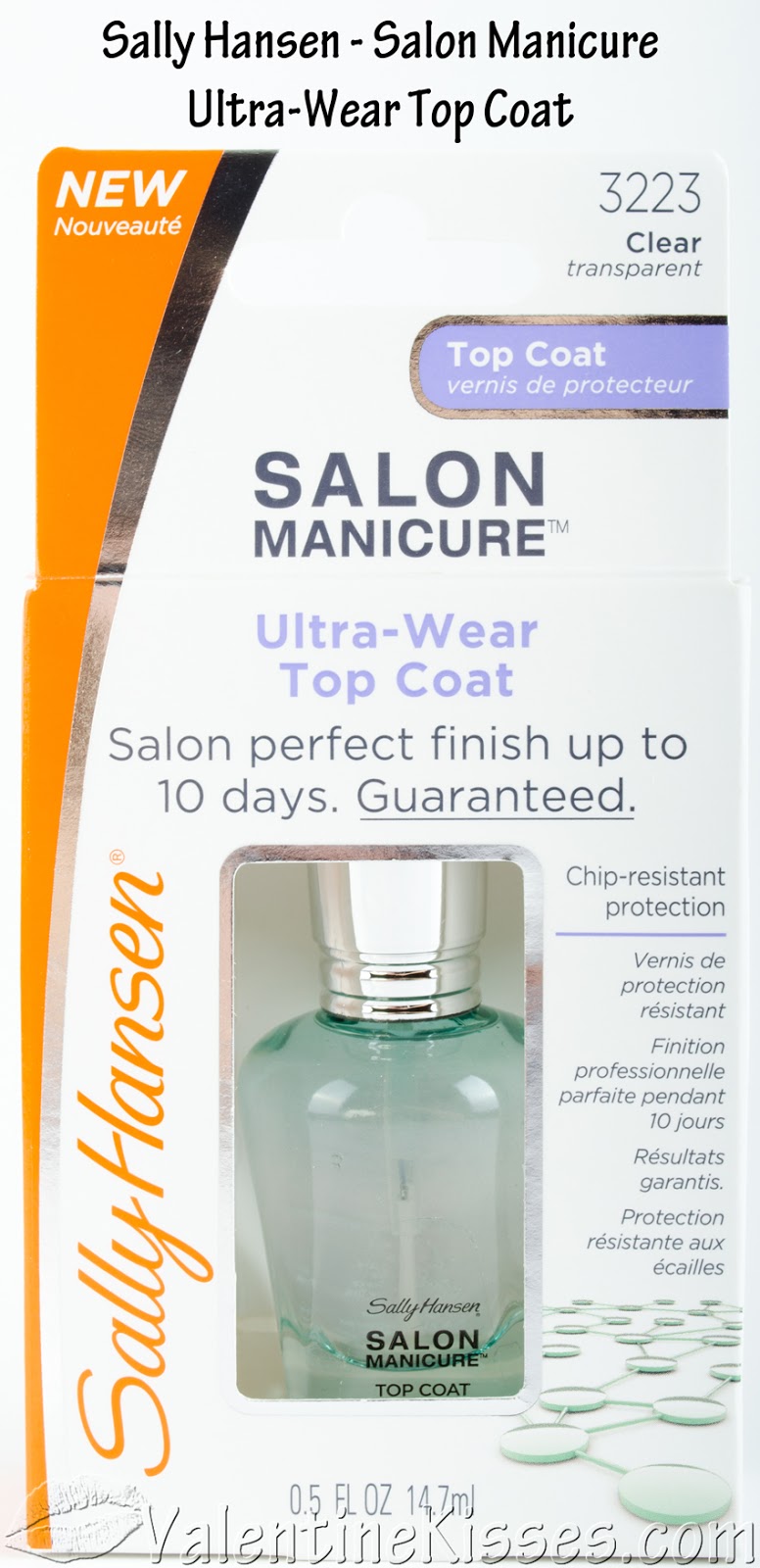 Valentine Kisses Sally Hansen 2 top coats Diamond Flash Fast Dry