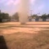 Tornado en medio un partido de fútbol ahora en México.