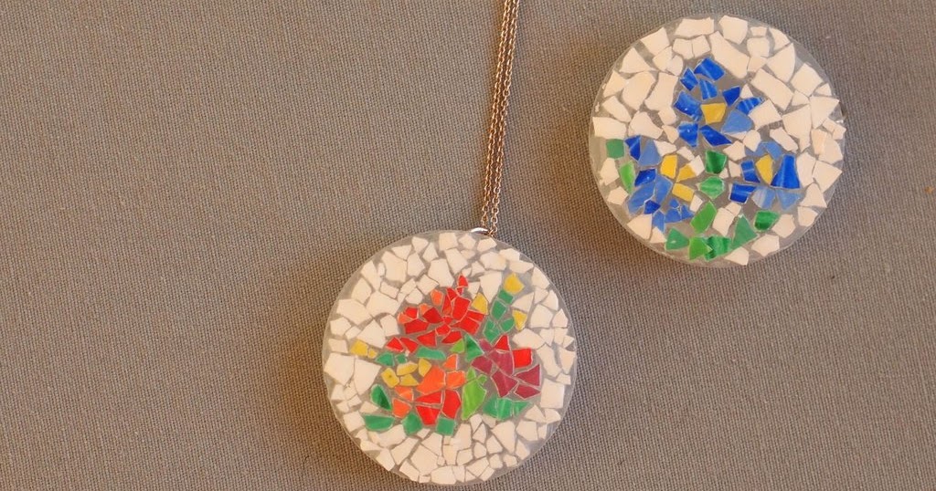 Eggshell Mosaic Necklace Munchkins and Mayhem