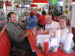 Seated with friends Dick and Cheryl