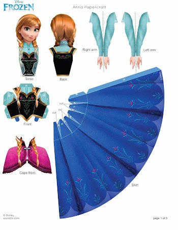 Frozen: Free Printable 3D Paper Dolls.
