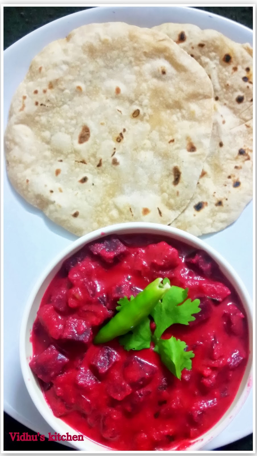 Vidhu's kitchen Beetroot Kurma Simple side dish for Chapathi